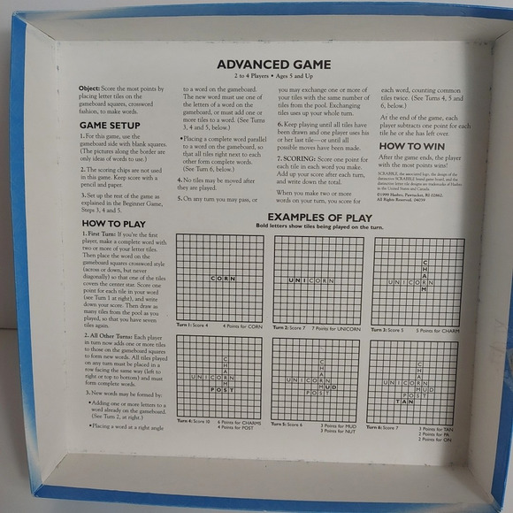 Milton Bradley Scrabble Junior Board Game With 2 Sided Board - Picture 5 of 6